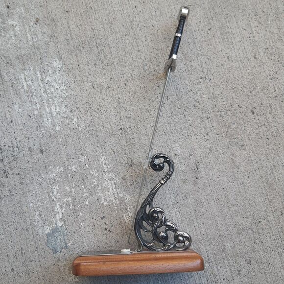 Hanwei Miniature German Hand-and-a-half Sword 13th Century Letter Opener Holder - Picture 3 of 8